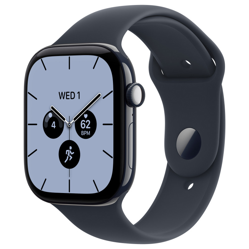 Apple Watch Series 12 GPS + Cellular 46 mm, nakties mėlynos spalvos keramikos korpusas, tamsiai mėlyna sportinė apyrankė, M/L