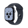 Apple Watch Series 12 GPS + Cellular 46 mm, nakties mėlynos spalvos keramikos korpusas, tamsiai mėlyna sportinė apyrankė, M/L