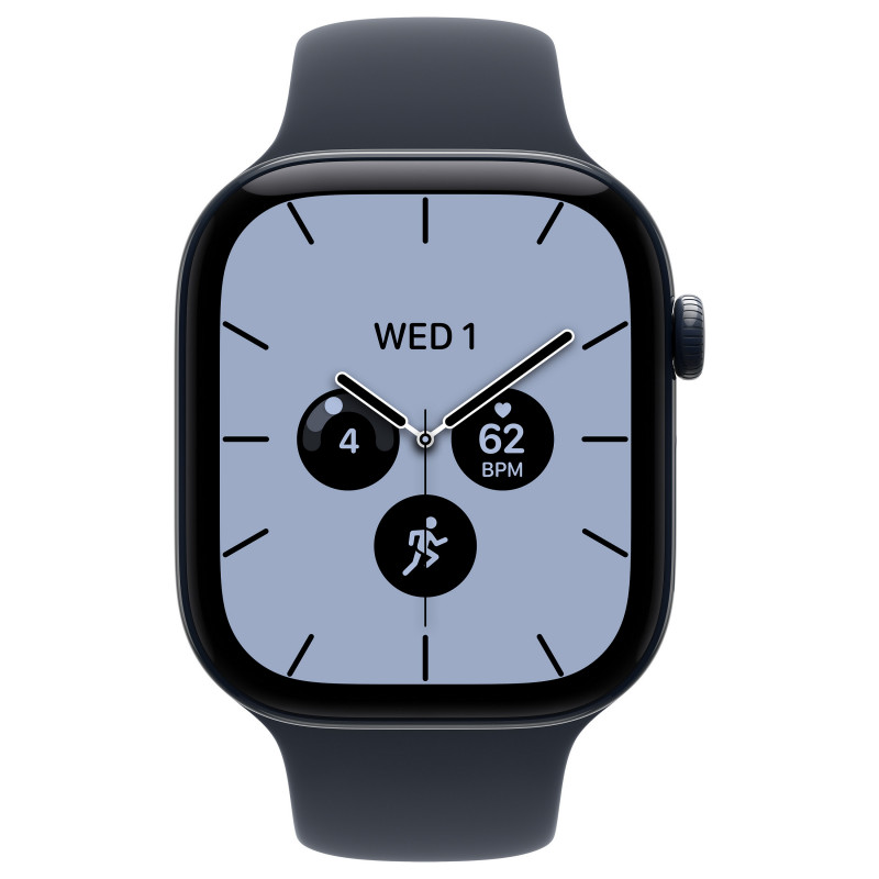 Apple Watch Series 12 GPS + Cellular 46 mm, nakties mėlynos spalvos keramikos korpusas, tamsiai mėlyna sportinė apyrankė, M/L