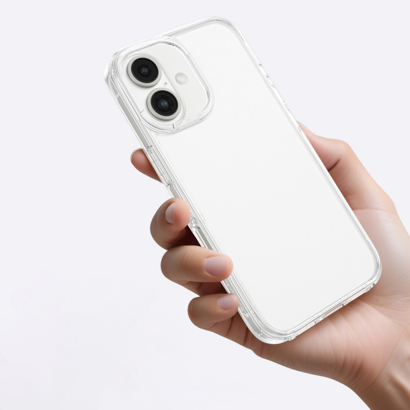 AmazingThing Minimal Case telefono dėklas, skirtas iPhone 16 Plus, skaidrus
