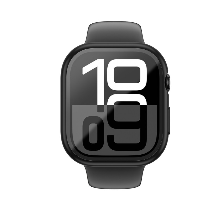 AmazingThing Radix Glass apsauginis dėklas Apple Watch 42 mm, grūdintas stiklas, juodas