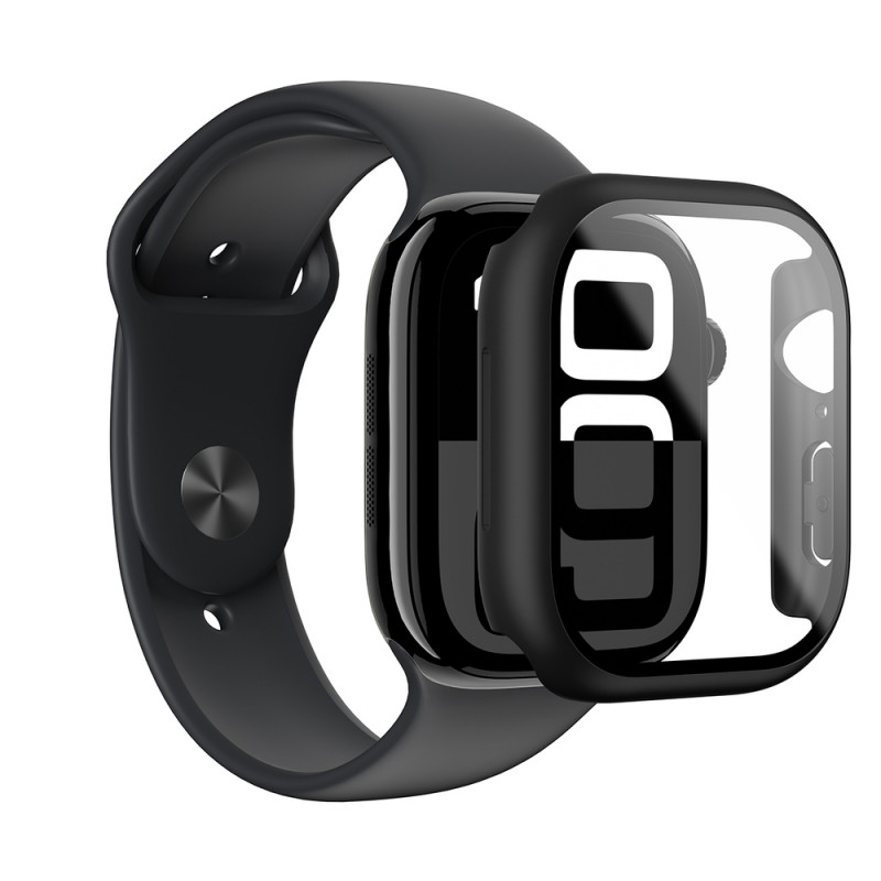 AmazingThing Radix Glass apsauginis dėklas Apple Watch 42 mm, grūdintas stiklas, juodas