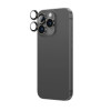 AmazingThing AR Aluminum 3 Lens Glass kameros objektyvų apsauga su rėmeliu, skirta iPhone 16 Pro / 16 Pro Max, juoda
