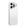 AmazingThing AR Aluminum 3 Lens Glass kameros objektyvų apsauga su rėmeliu, skirta iPhone 16 Pro / 16 Pro Max, sidabrinė