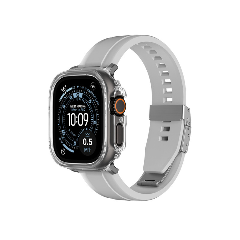 AmazingThing Minimal apsauginis dėklas, skirtas Apple Watch Ultra 3 / Ultra 4 49 mm, skaidrus