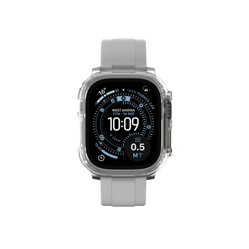 AmazingThing Minimal apsauginis dėklas, skirtas Apple Watch Ultra 3 / Ultra 4 49 mm, skaidrus