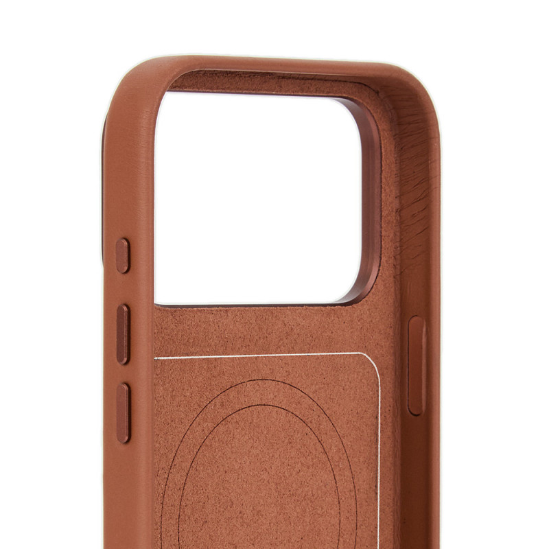 Mujjo Troubadour modulinis odinis dėklas, skirtas Apple iPhone 18 Pro / 17 Pro, su MagSafe, šviesiai rudas