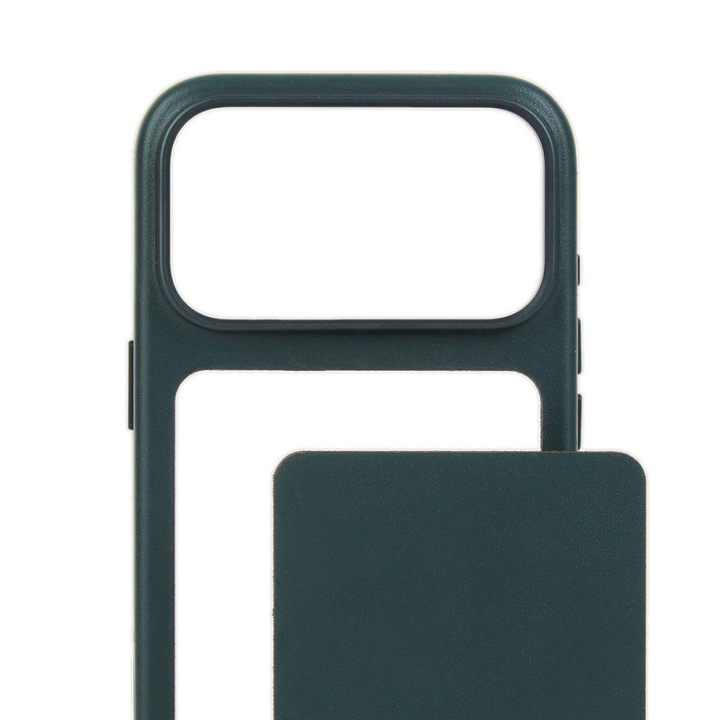 Mujjo Troubadour modulinis odinis dėklas, skirtas Apple iPhone 18 Pro / 17 Pro, su MagSafe, obsidiano žalias