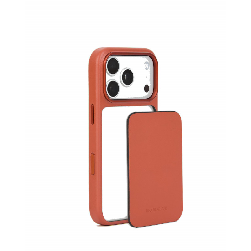 Mujjo Troubadour modulinis odinis dėklas, skirtas Apple iPhone 18 Pro / 17 Pro, su MagSafe, terakotinis