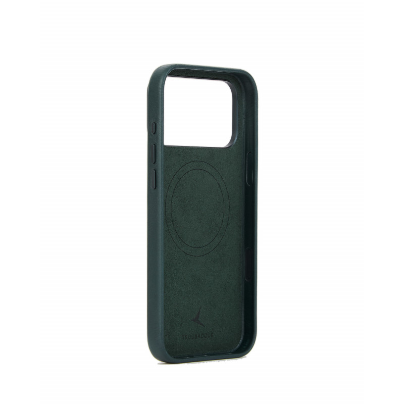 Mujjo Troubadour odinis dėklas, skirtas Apple iPhone 18 Pro Max / 17 Pro Max, su MagSafe, obsidiano žalias