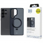 3MK Smoke Case Mag&Stand telefono dėklas Samsung Galaxy S25 Ultra, juodas