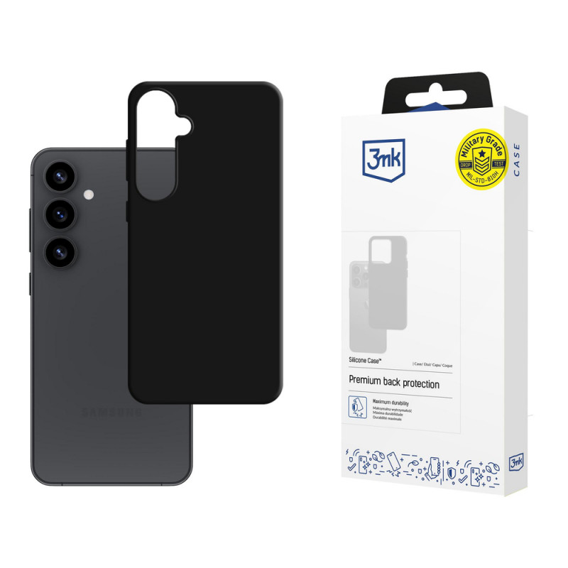 3MK Silicone Case silikoninis dėklas Samsung Galaxy S25+, juodas
