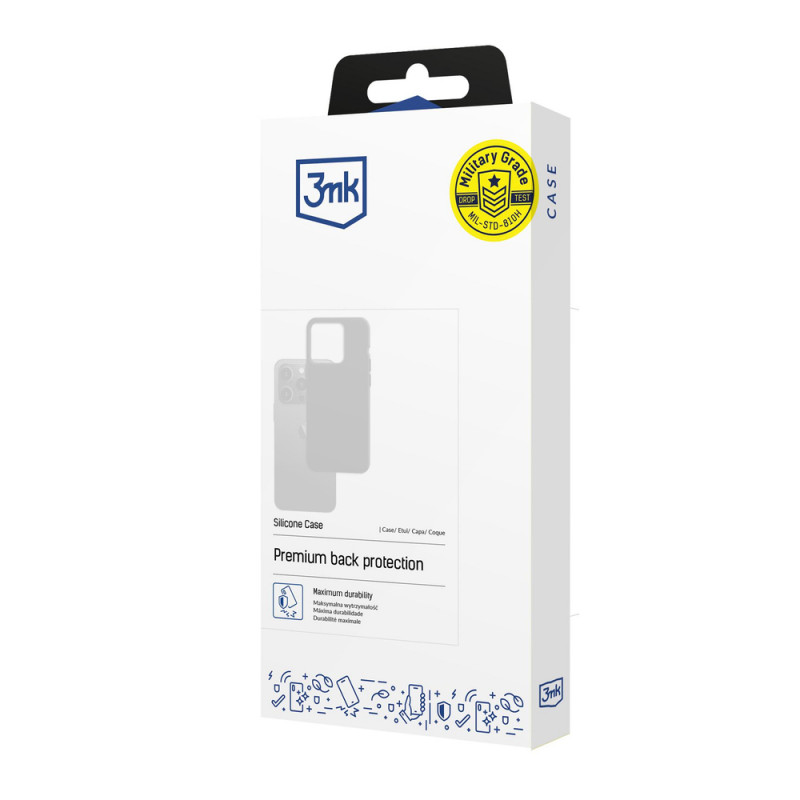 3MK Silicone Case silikoninis dėklas Samsung Galaxy S25+, juodas