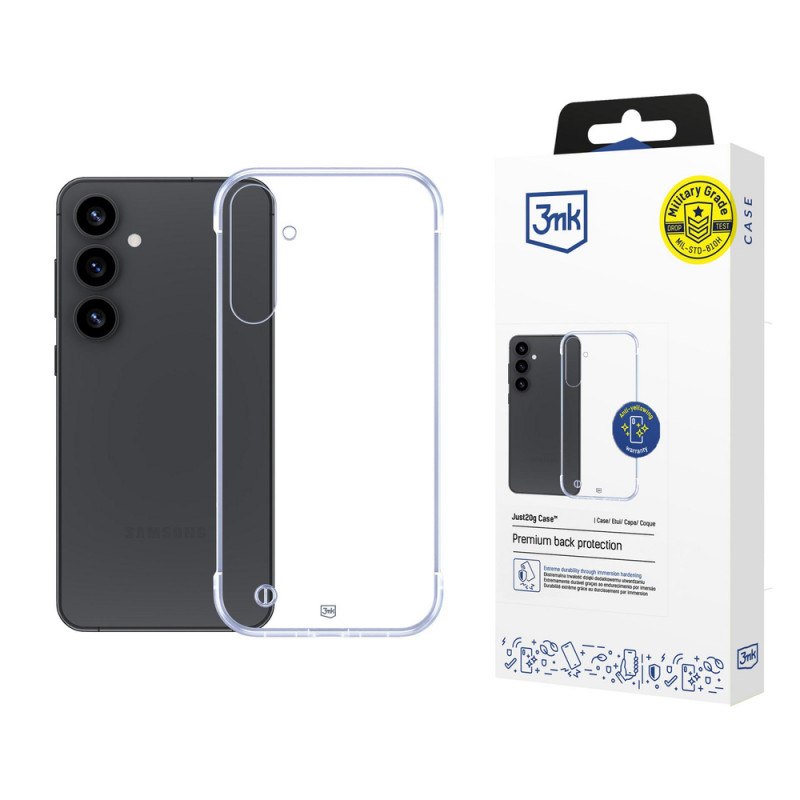 3mk Just20g Clear Case dėklas, skirtas Samsung Galaxy S25+, skaidrus