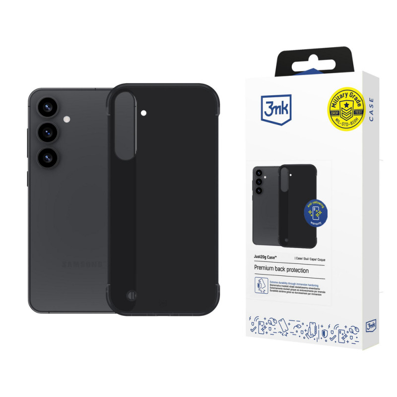 3mk Just20g Matt Case dėklas, skirtas Samsung Galaxy S25+, matinis juodas