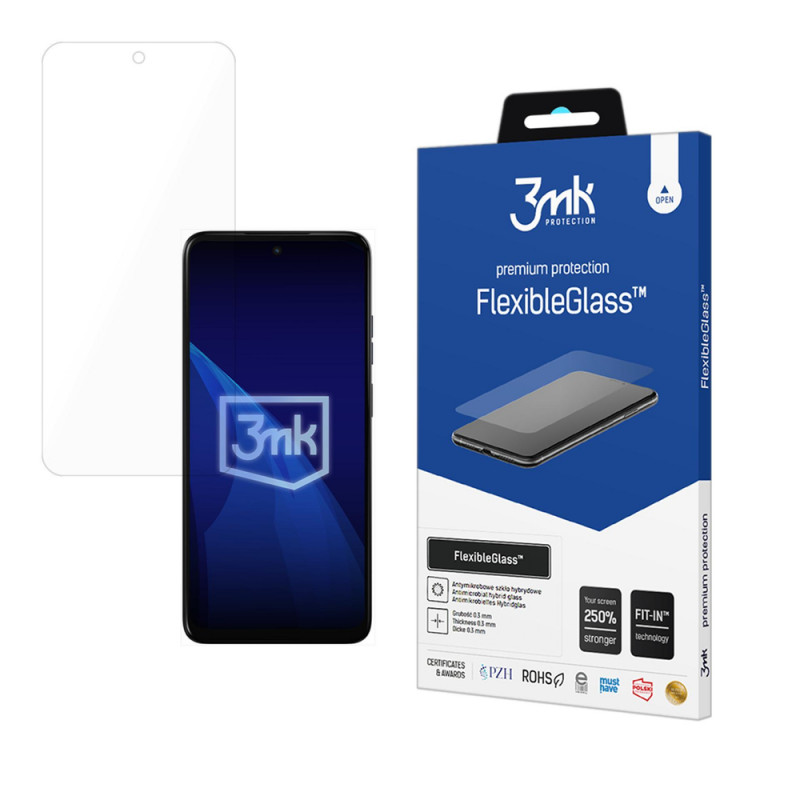 3MK FlexibleGlass hibridinis ekrano apsauginis stiklas Motorola Moto E15