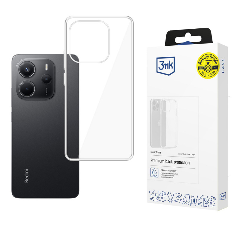 3MK Clear Case dėklas Xiaomi Redmi Note 14 4G, skaidrus