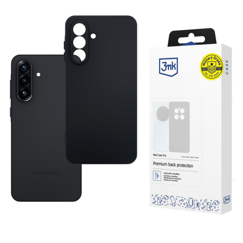 3MK Matt Case Pro dėklas Samsung Galaxy A26 5G, juodas