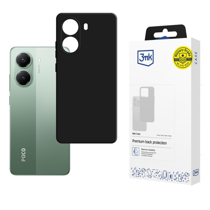 3MK Matt Case telefono dėklas, skirtas POCO X7 Pro, juodas