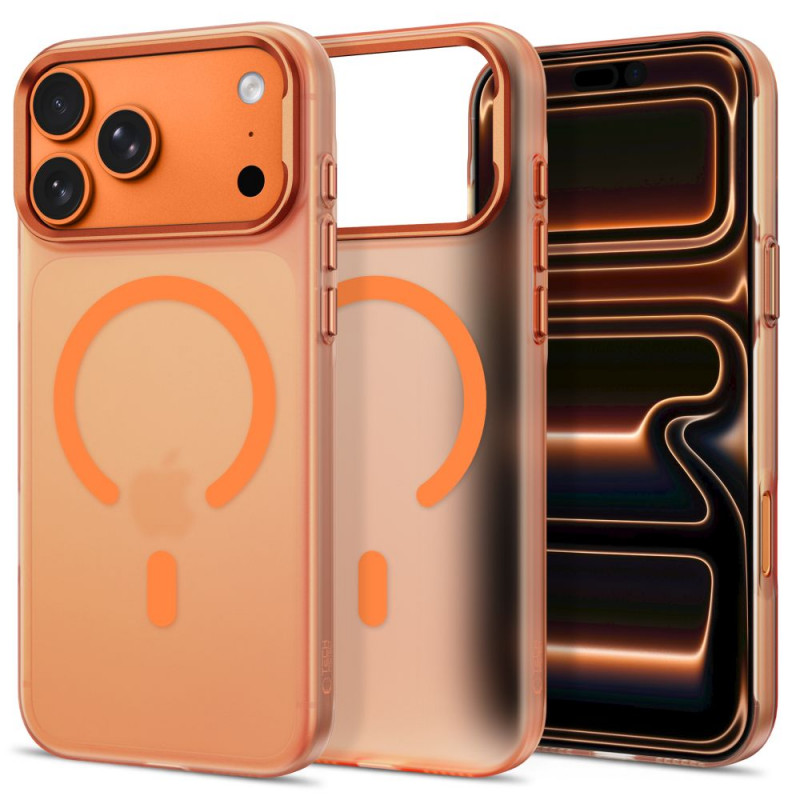 Tech-Protect MagZero MagSafe dėklas, skirtas Apple iPhone 17 Pro Max / 18 Pro Max, matinis Cosmic Orange