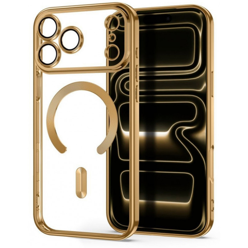 Tech-Protect Magflex MagSafe dėklas, skirtas Apple iPhone 17 Pro Max / 18 Pro Max, blizgaus aukso spalvos