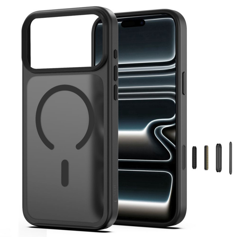 Tech-Protect Magmat MagSafe CC dėklas, skirtas Apple iPhone 17 Pro Max / 18 Pro Max, matinis juodas