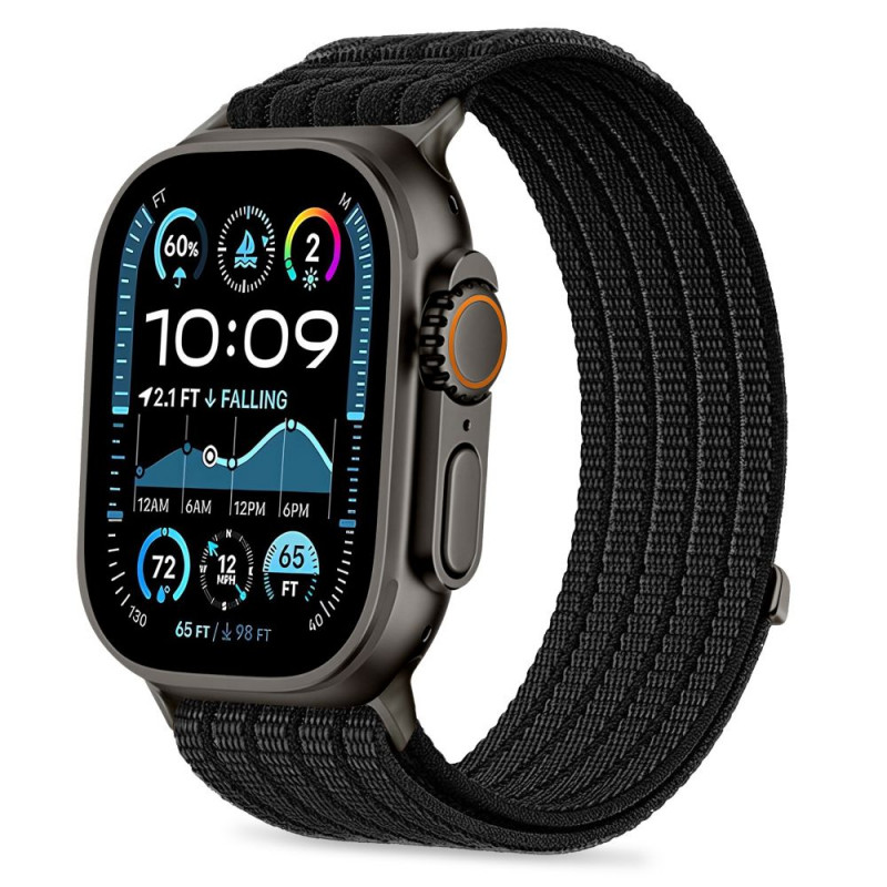 Tech-Protect Nylon Sport dirželis, skirtas Apple Watch 44/45/46/49 mm, juodas