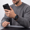 Tech-Protect Nylon Sport dirželis, skirtas Apple Watch 44/45/46/49 mm, juodas