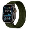 Tech-Protect Nylon Sport dirželis, skirtas Apple Watch 44/45/46/49 mm, tamsiai žalias