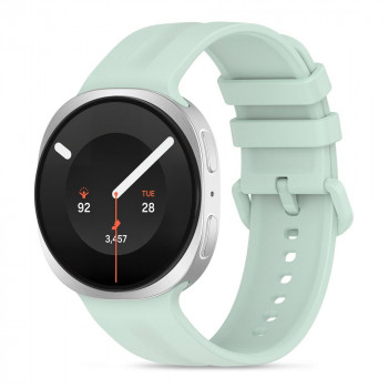 Tech-Protect Silicone Evo dirželis Samsung Galaxy Watch 8 / 9 / Classic 40 / 44 / 46 mm laikrodžiams, mėtinio kremo spalvos