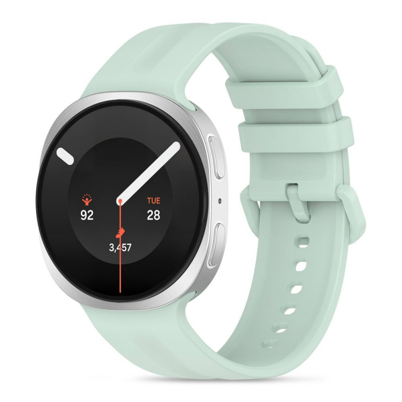 Tech-Protect Silicone Evo dirželis Samsung Galaxy Watch 8 / 9 / Classic 40 / 44 / 46 mm laikrodžiams, mėtinio kremo spalvos