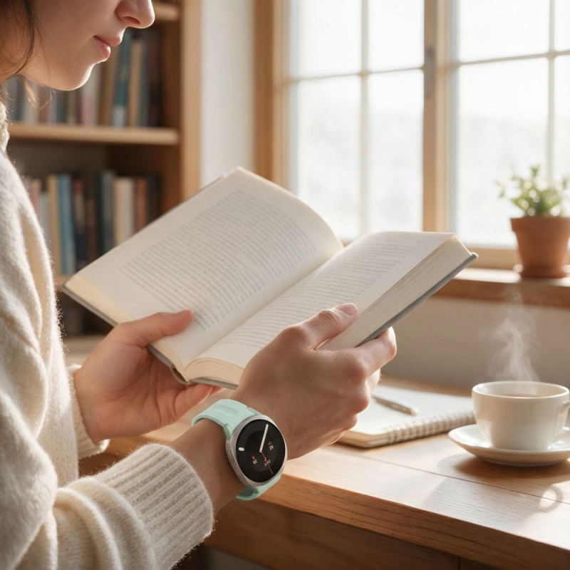 Tech-Protect Silicone Evo dirželis Samsung Galaxy Watch 8 / 9 / Classic 40 / 44 / 46 mm laikrodžiams, mėtinio kremo spalvos