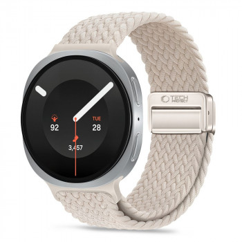Tech-Protect NylonMag dirželis Samsung Galaxy Watch 8 / 9 / Classic 40 / 44 / 46 mm laikrodžiams, Starlight