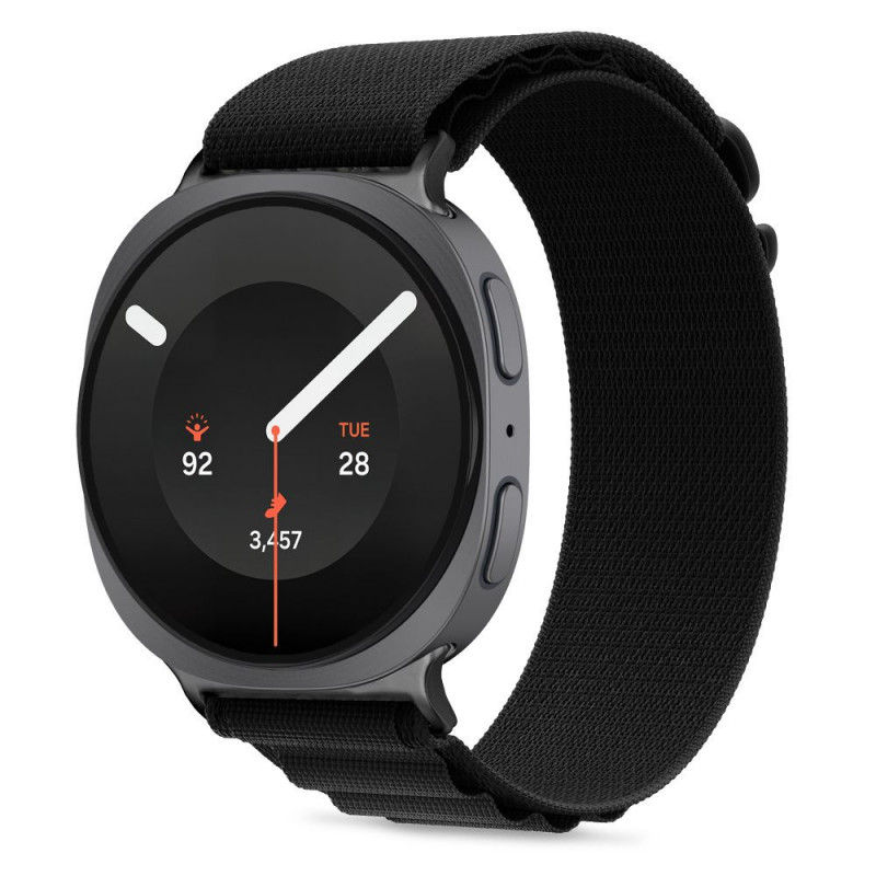 Tech-Protect Nylon Pro dirželis Samsung Galaxy Watch 8 / 9 / Classic 40 / 44 / 46 mm laikrodžiams, juodas