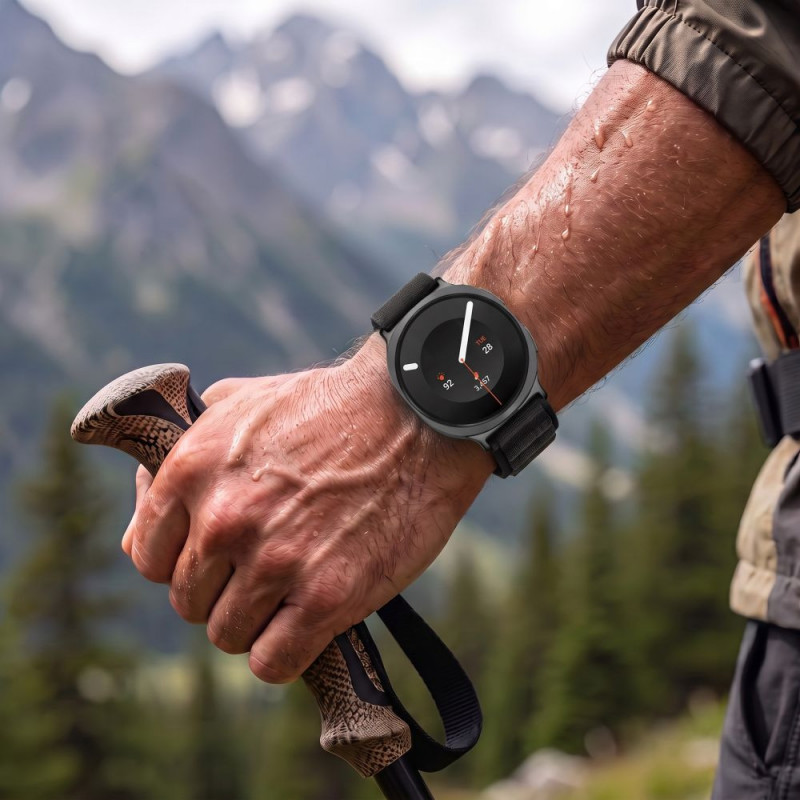 Tech-Protect Nylon Pro dirželis Samsung Galaxy Watch 8 / 9 / Classic 40 / 44 / 46 mm laikrodžiams, juodas