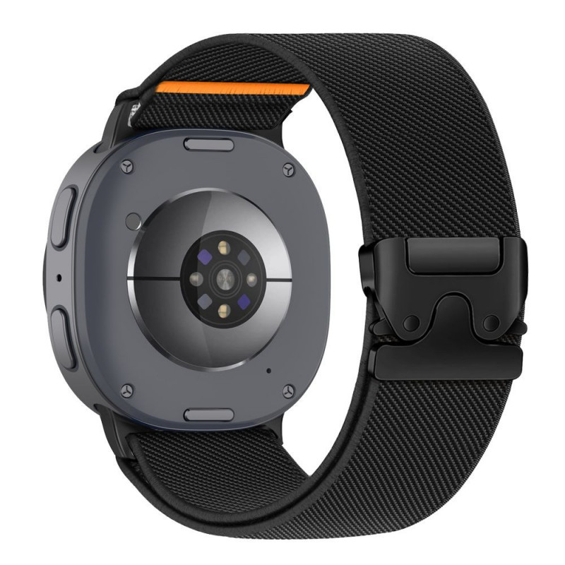 Tech-Protect Nylon Clasp laikrodžio dirželis, skirtas Samsung Galaxy Watch 8 / 9 / Classic 40 / 44 / 46 mm, juodas