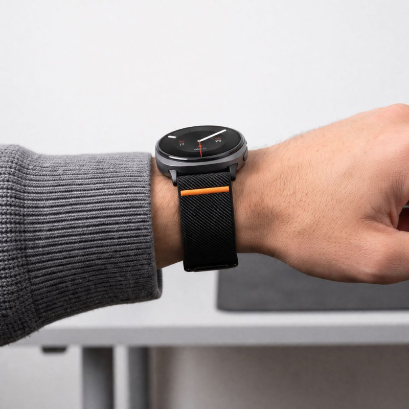 Tech-Protect Nylon Clasp laikrodžio dirželis, skirtas Samsung Galaxy Watch 8 / 9 / Classic 40 / 44 / 46 mm, juodas