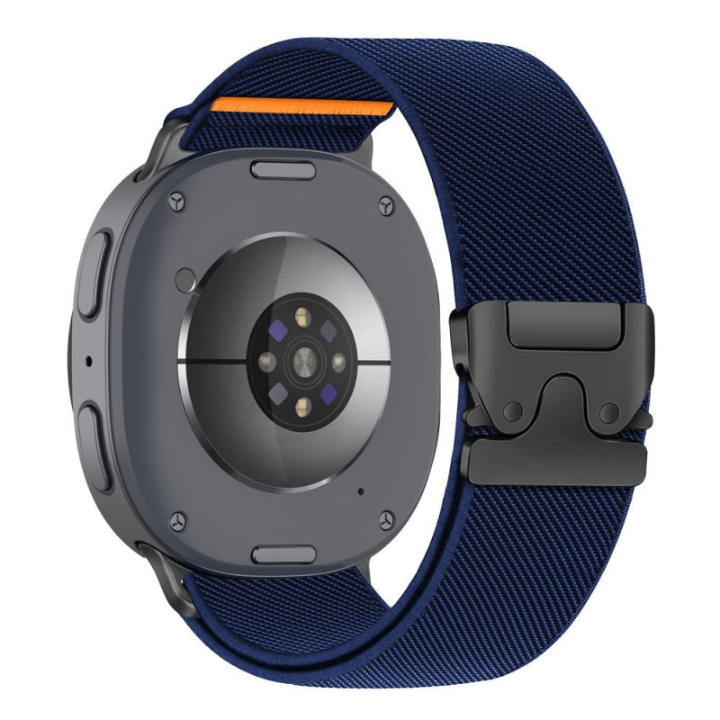 Tech-Protect Nylon Clasp laikrodžio dirželis, skirtas Samsung Galaxy Watch 8 / 9 / Classic 40 / 44 / 46 mm, tamsiai mėlynas