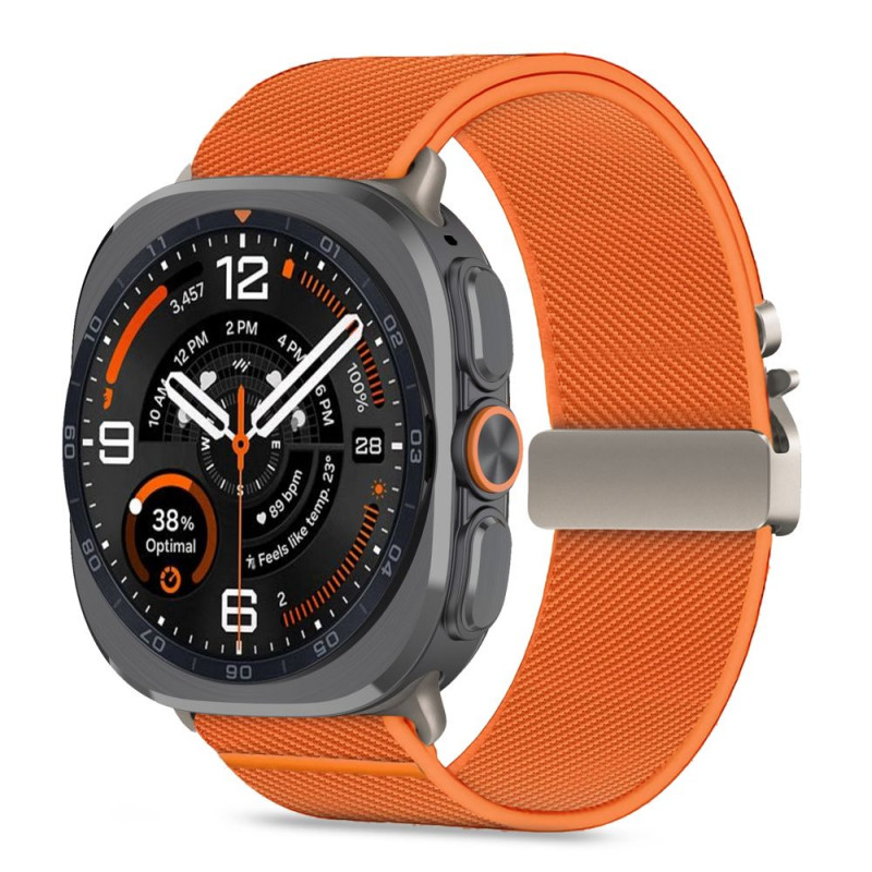 Tech-Protect Nylon Clasp laikrodžio dirželis, skirtas Samsung Galaxy Watch Ultra 1 / 2 2024-2026 47 mm, oranžinis