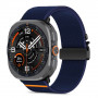 Tech-Protect Nylon Clasp laikrodžio dirželis, skirtas Samsung Galaxy Watch Ultra 1 / 2 2024-2026 47 mm, tamsiai mėlynas