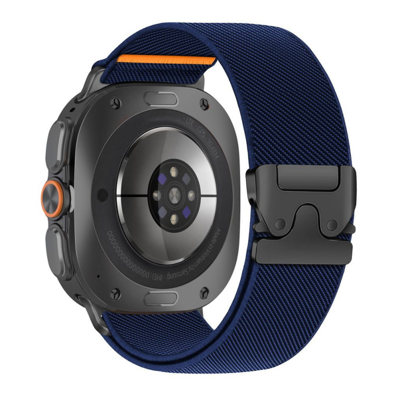 Tech-Protect Nylon Clasp laikrodžio dirželis, skirtas Samsung Galaxy Watch Ultra 1 / 2 2024-2026 47 mm, tamsiai mėlynas
