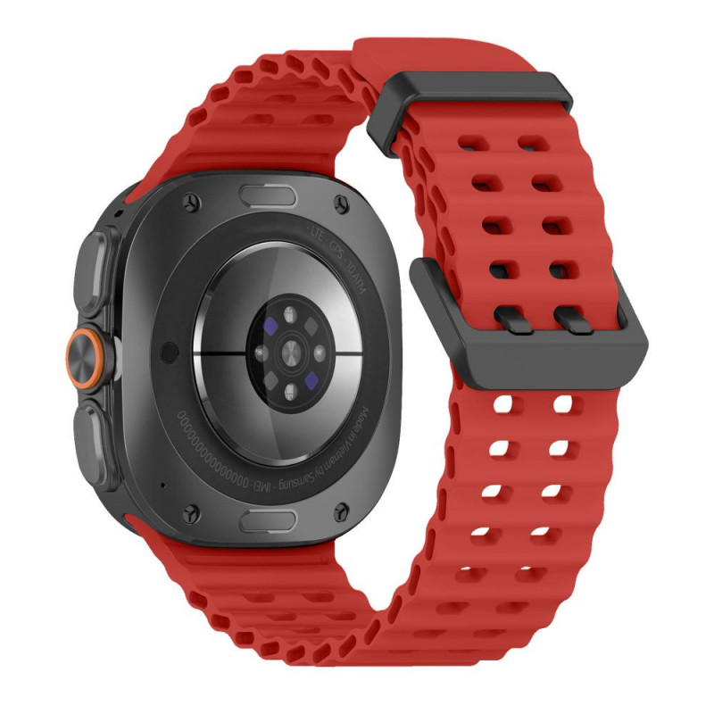 Tech-Protect Iconband Pro laikrodžio dirželis, skirtas Samsung Galaxy Watch Ultra 1 / 2 2024-2026 47 mm, tamsiai raudonas