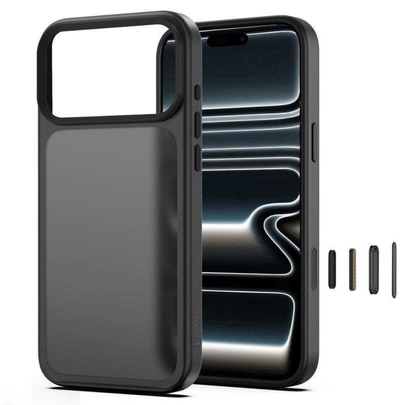 Tech-Protect Magmat CC dėklas telefonui Apple iPhone 17 Pro / 18 Pro, matinis juodas