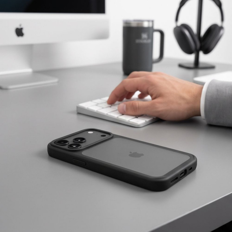 Tech-Protect Magmat CC dėklas telefonui Apple iPhone 17 Pro / 18 Pro, matinis juodas