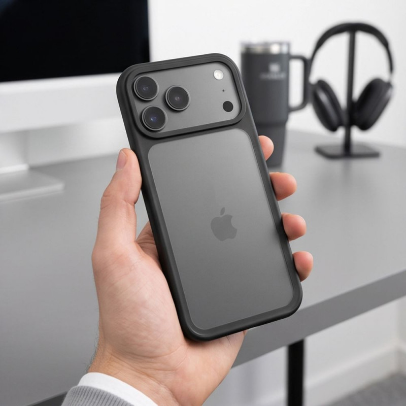 Tech-Protect Magmat CC dėklas telefonui Apple iPhone 17 Pro Max / 18 Pro Max, matinis juodas