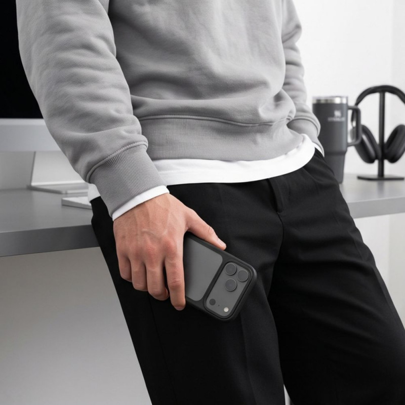 Tech-Protect Magmat CC dėklas telefonui Apple iPhone 17 Pro Max / 18 Pro Max, matinis juodas
