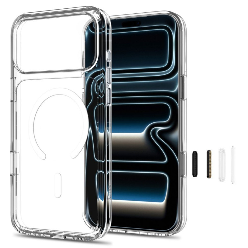Tech-Protect FlexAir Hybrid CC MagSafe dėklas telefonui Apple iPhone 17 Pro Max / 18 Pro Max, skaidrus