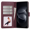 Tech-Protect Wallet dėklas, skirtas Xiaomi Redmi Note 17 Pro 5G, bordo spalvos