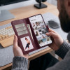 Tech-Protect Wallet dėklas, skirtas Xiaomi Redmi Note 17 Pro 5G, bordo spalvos
