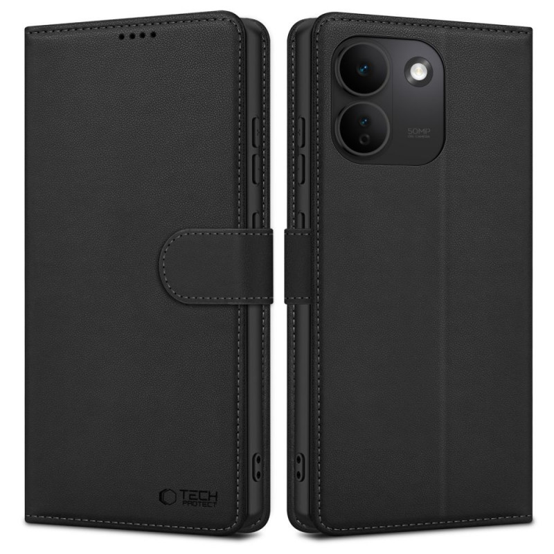 Tech-Protect Wallet dėklas, skirtas Xiaomi Redmi Note 17 Pro Max 5G, matinis juodas